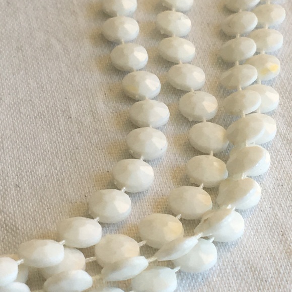 Vintage White Bead Multi Strand Necklace - Picture 3 of 6